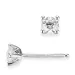 2 x 0,30 ct lab grown diamant solitaireørepynt i 14 karat hvitt gull med lab grown diamant 