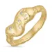 zirkon ring i forgylt sølv