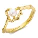perle ring i forgylt messing - Eliné