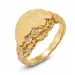 zirkon ring i forgylt messing - Lumé Etched