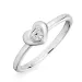 hjerte zirkon ring i sølv