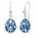 Julie Sandlau krystall øredobber i sølv blå krystall hvit zirkon
