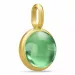Julie Sandlau grønn anheng i forgylt sølv grønn krystall