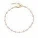 rosa perle armbånd i forgylt sølv 17 plus 3 cm x 4-5 mm