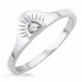 kolleksjonsprøve sol zirkon ring i sølv