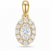 lab grown diamant anheng i 14 karat gull 0,46 ct 0,22 ct