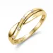 abstrakt diamant ring i 9 karat gull 0,03 ct