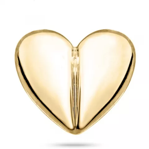 hjerte anheng i 9 karat gull