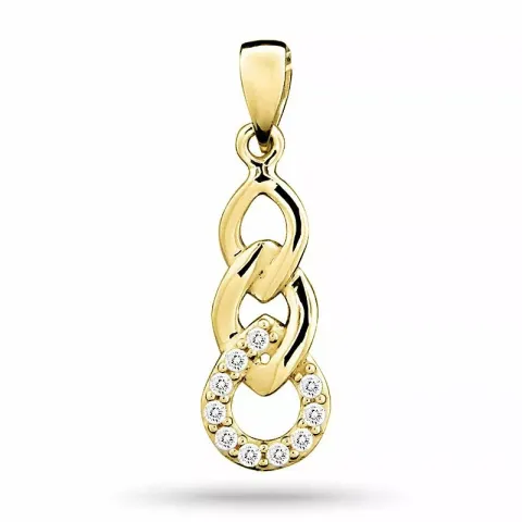 zirkon anheng i 9 karat gull