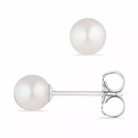 5,5-6 mm perle ørestikker i sølv
