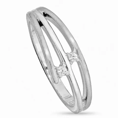 Bedårende abstrakt zirkon sølv ring i sølv