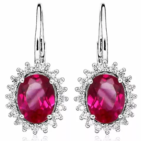 runde øredobber i rodinert sølv