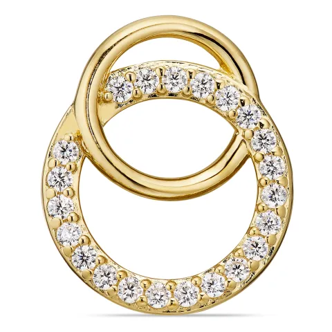 zirkon anheng i forgylt sølv