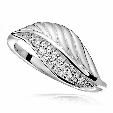 Fingerringer: blad ring i rodinert sølv