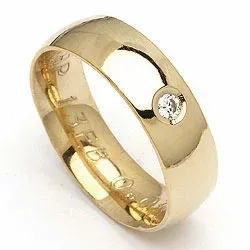 Giftering fra rs of scandinavia i 8 karat gull 0,03 ct