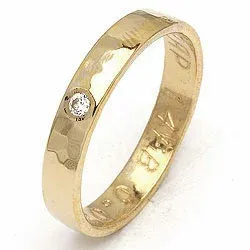 Giftering fra rs of scandinavia i 8 karat gull 0,02 ct