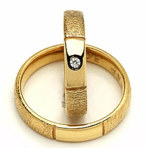 Gifteringer i 14 karat gull 0,02 ct