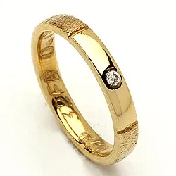 Giftering fra rs of scandinavia i 14 karat gull 0,02 ct