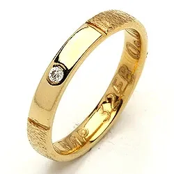 Giftering fra rs of scandinavia i 14 karat gull 0,02 ct