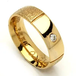 Giftering fra rs of scandinavia i 14 karat gull 0,03 ct
