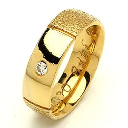 Giftering fra rs of scandinavia i 14 karat gull 0,03 ct