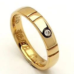 Giftering fra rs of scandinavia i 14 karat gull 0,02 ct