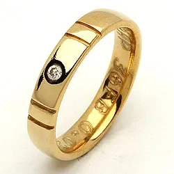 Giftering fra rs of scandinavia i 14 karat gull 0,02 ct