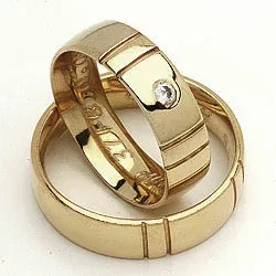 Gifteringer fra rs of scandinavia i 14 karat gull 0,03 ct