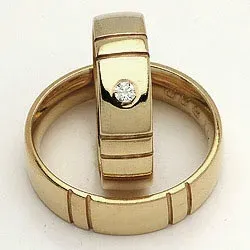 Gifteringer fra rs of scandinavia i 14 karat gull 0,03 ct