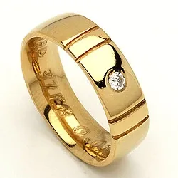 Giftering fra rs of scandinavia i 14 karat gull 0,03 ct