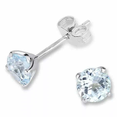 grønn ametyst ørestikker i 9 karat hvitt gull med ametyst 