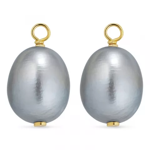 8-8,5 mm perle anheng til øredobber i forgylt sølv