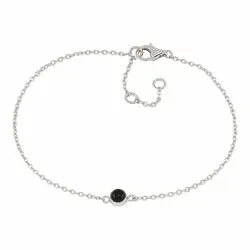 Elegant NORDAHL ANDERSEN Sweets svart onyks armbånd i sølv svart onyks