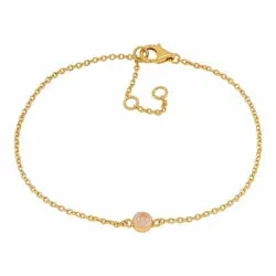 NORDAHL ANDERSEN Sweets kvarts armbånd i forgylt sølv rosa kvarts