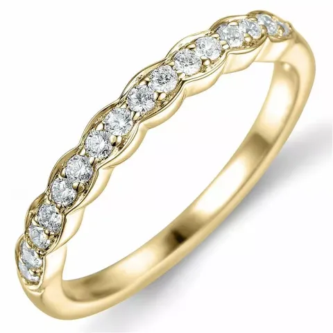 diamantring i 14 karat gull 0,24 ct