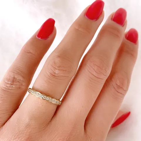 diamantring i 14 karat gull 0,24 ct