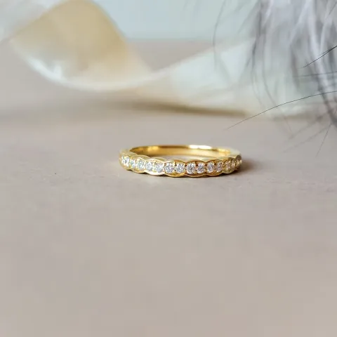 diamantring i 14 karat gull 0,24 ct