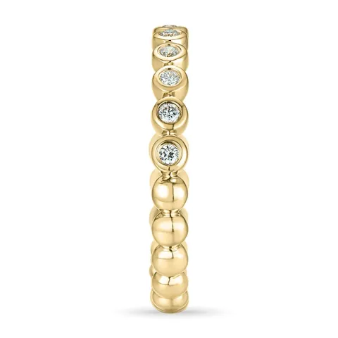 diamantring i 14 karat gull 0,08 ct