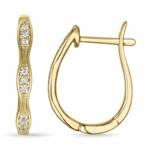 creol i 14 karat gull med diamant