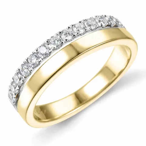 diamant ring i 14 karat gull og hvitt gull 0,38 ct