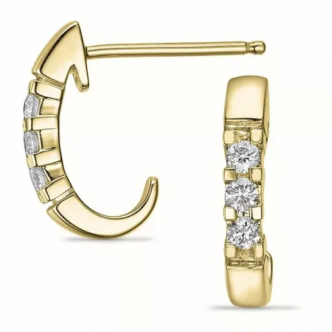 diamant halvcreol i 14 karat gull med diamant