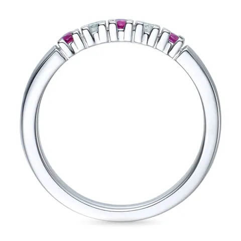 alliansering i 14 karat hvitt gull 2 x 0,05 ct 0,22 ct