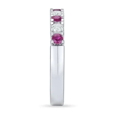 alliansering i 14 karat hvitt gull 2 x 0,05 ct 0,22 ct