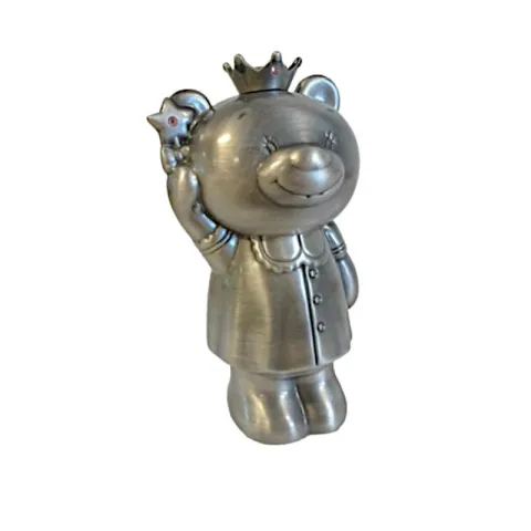 Dåpsgave: bamse sparebøsse i fortinnet modell: 152-76032