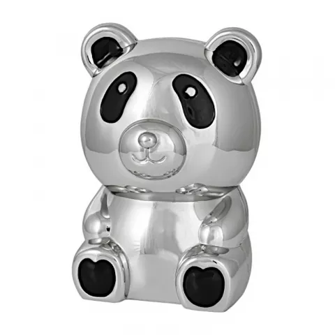 Dåpsgave: panda sparebøsse i forkrommet  modell: 152-86294