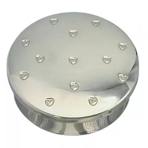 Dåpsgave: 10 cm smykkeskrin i sølvplett  modell: 154-96001