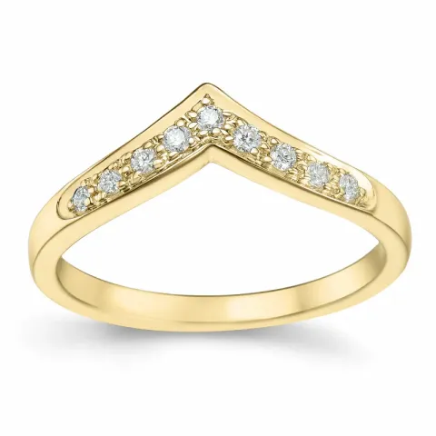 diamant ring i 14 karat gull 0,117 ct