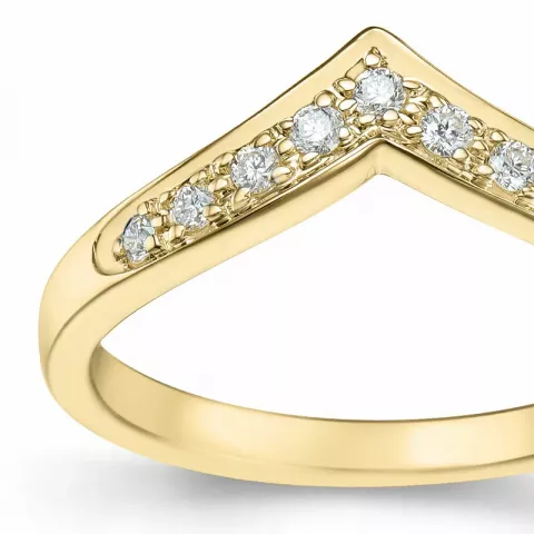 diamant ring i 14 karat gull 0,117 ct