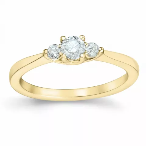 diamant ring i 14 karat gull 0,20 ct 0,102 ct