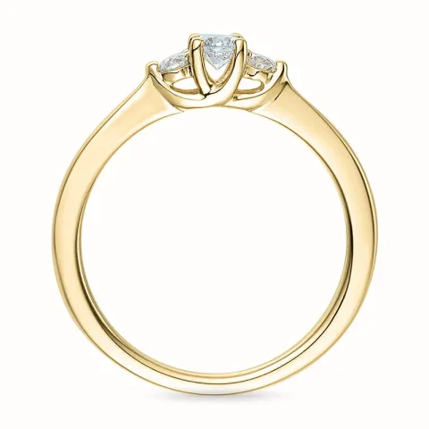 diamant ring i 14 karat gull 0,20 ct 0,102 ct